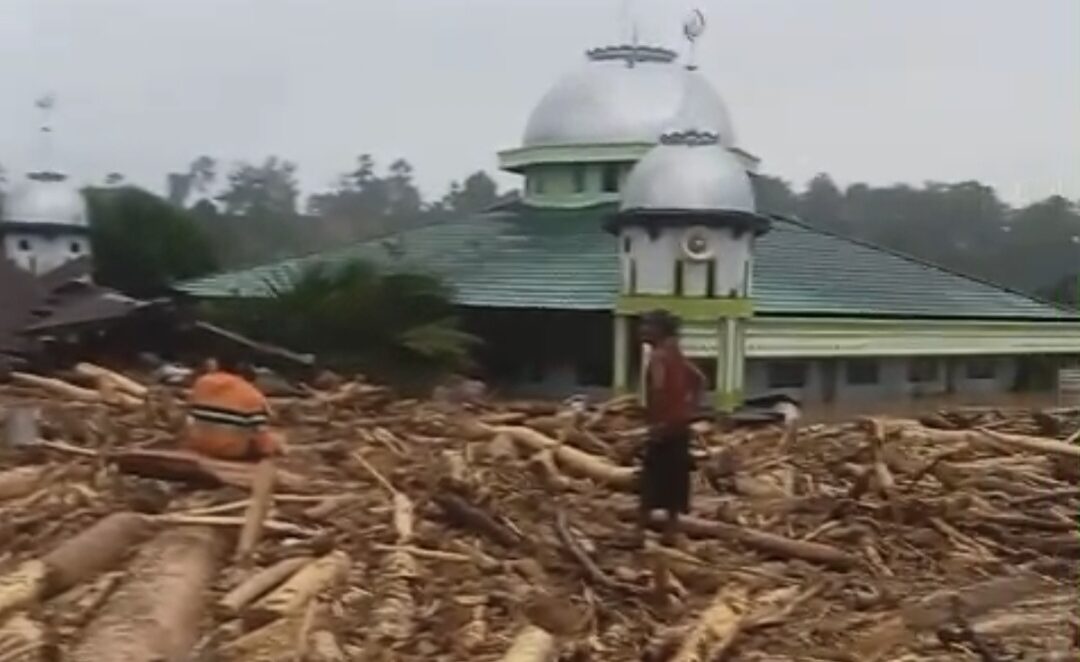 Kondisi Kampung Sekumur Kecamatan Sekerak di Kabupaten Aceh Tamiang usai banjir besar. (Foto: Ist)