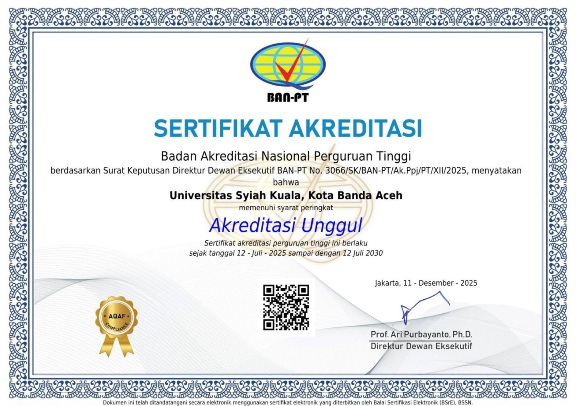 BAN-PT Tetapkan Status Akreditasi Unggul USK Berlaku Sampai 2030