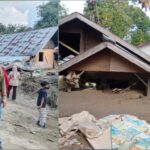 Kondisi rumah warga yang terkubur lumpur akibat banjir bandang di Gampong Blang Awe Kecamatan Meureudu Kabupaten Pidie Jaya. (Foto: Ist)