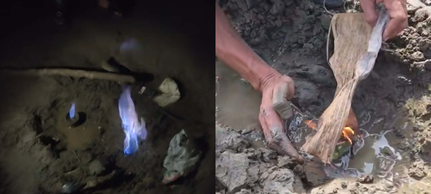 Fenomena Langka: Warga Nagan Raya Temukan Gas Menyala dari Dalam Tanah Bekas Banjir   