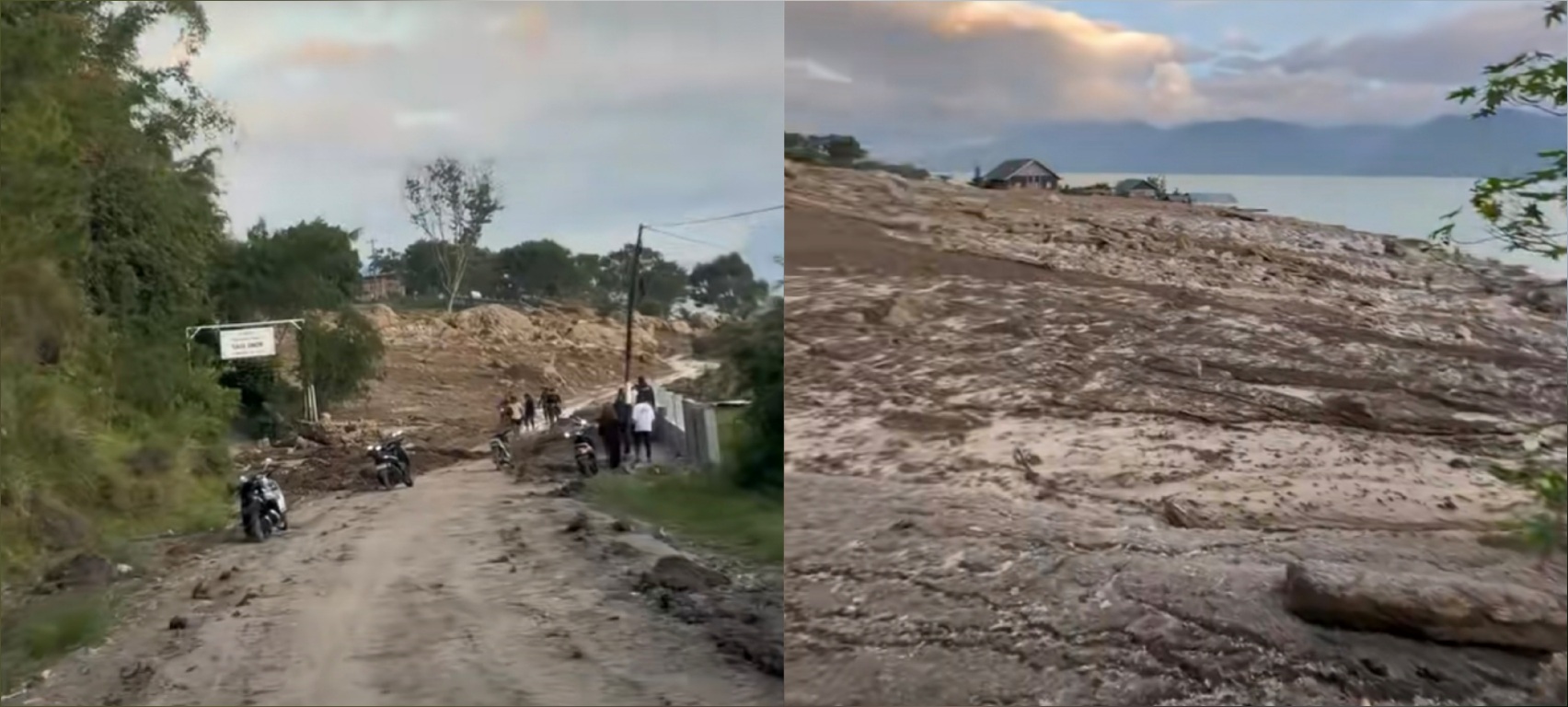 Kondisi kawasan Danau Laut Tawar, Takengon, Aceh Tengah yang rusak akibat banjir bandang dan longsor pada akhir November 2025. (Foto: Ist)