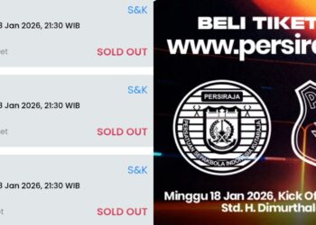 Sehari menjelang laga panas el clasico Sumatera antara Persiraja Banda Aceh kontra PSMS Medan, seluruh tiket pertandingan dipastikan sudah ludes terjual, Sabtu (17/1). (Foto: Ist)