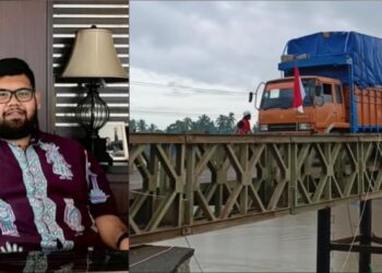 Asosiasi Pengusaha Truk Indonesia Provinsi Aceh menyatakan keberatan atas kebijakan pelarangan truk tronton barang melintasi Jembatan Bailey Krueng Tingkeum, Kecamatan Kutablang, Bireuen. (Foto: Ist)