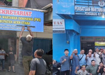 Sekretariat PWI Aceh Utara dan PWI Kota Lhokseumawe. (Foto: Ist)