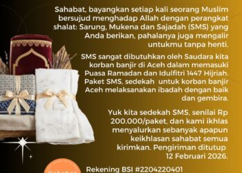 Jelang Ramadan, 10.000 Paket SMS Dikirim untuk Korban Banjir Aceh