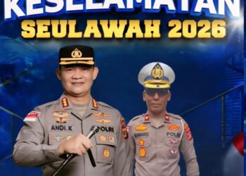 Kapolresta Banda Aceh Kombes Pol Andi Kirana bersama Kasat Lantas Kompol Mawardi. (Foto: Ist)