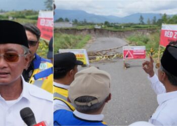 Tinjau Lubang Raksasa di Aceh Tengah, Menteri PU Pastikan Penanganan Cepat