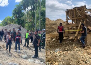 Aparat gabungan Polres Nagan Raya, TNI, pemda dan instansi terkait menggerebek lokasi tambang emas ilegal di Kecamatan Beutong, Nagan Raya, Sabtu (7/2). (Foto: Ist)