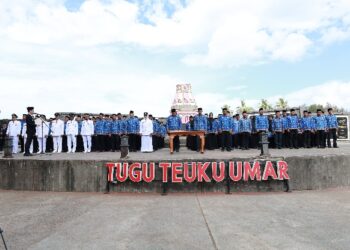 132 Pejabat Aceh Barat Dilantik di Tugu Kupiah Meukeutop Teuku Umar