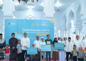 BSI Regional Aceh melaksanakan Tarhib Ramadan di Masjid Raya Baiturrahman Banda Aceh pada Rabu, 11 Februari 2026.