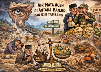 Foto ilustrasi antara izin tambang dan bencana Aceh