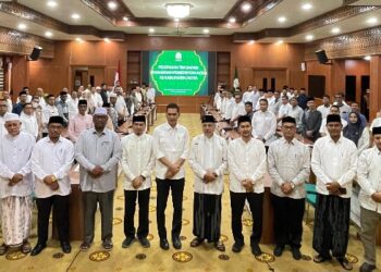 Pelepasan tim Safari Ramadhan Pemerintah Aceh di aula Serbaguna Kantor Gubernur Aceh, Jum'at (27/2/2026). (Foto: Ist)