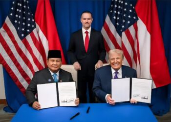 Presiden RI Prabowo Subianto dan Presiden Amerika Serikat Donald Trump.