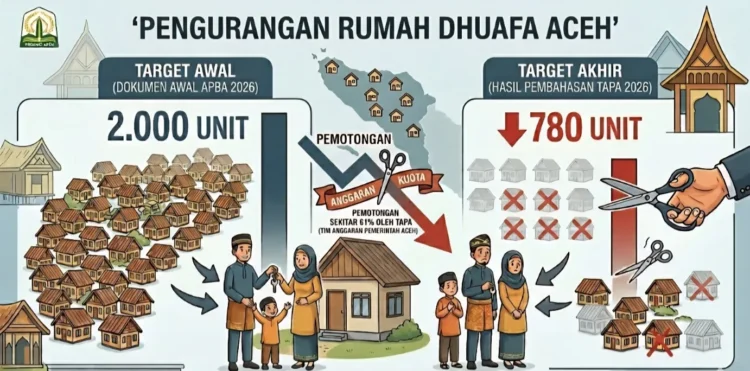 Kudeta Anggaran di TAPA: Program 2.000 Rumah Dhuafa Dipangkas Jadi 780 Unit, Sekda Aceh Disorot    