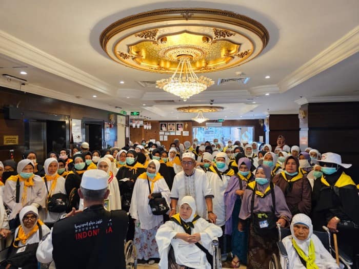 Jamaah haji Aceh kloter 10 tiba di Bandara Prince Muhammad bin Abdul Aziz (MED) Madinah, Jum'at, 2 Juni 2023 pukul 06.56 Waktu Arab Saudi