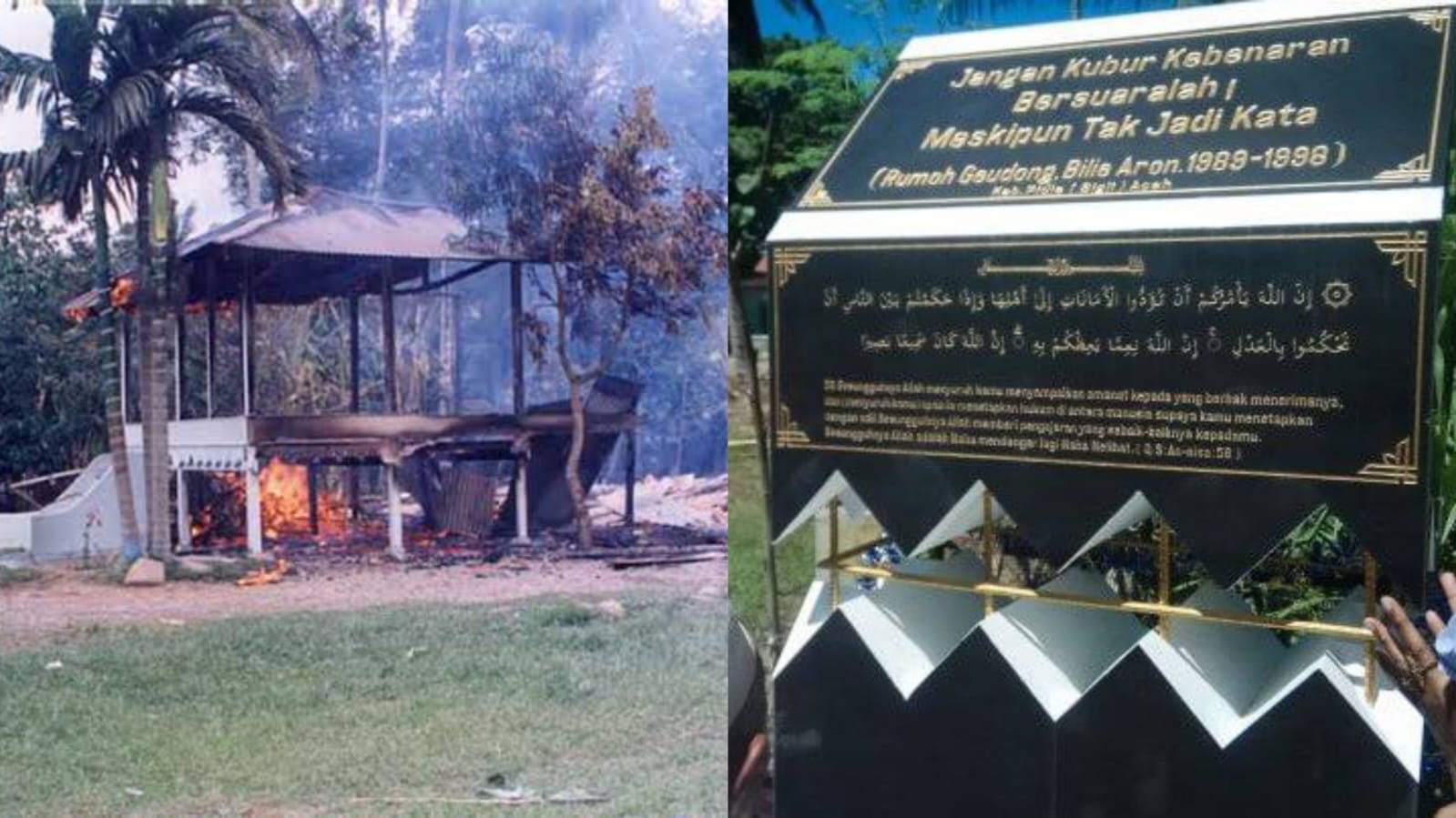 Situs penyiksaan Rumoh Geudong di Gampong Bilie Aron, Kecamatan Geulumpang Tiga, Pidie