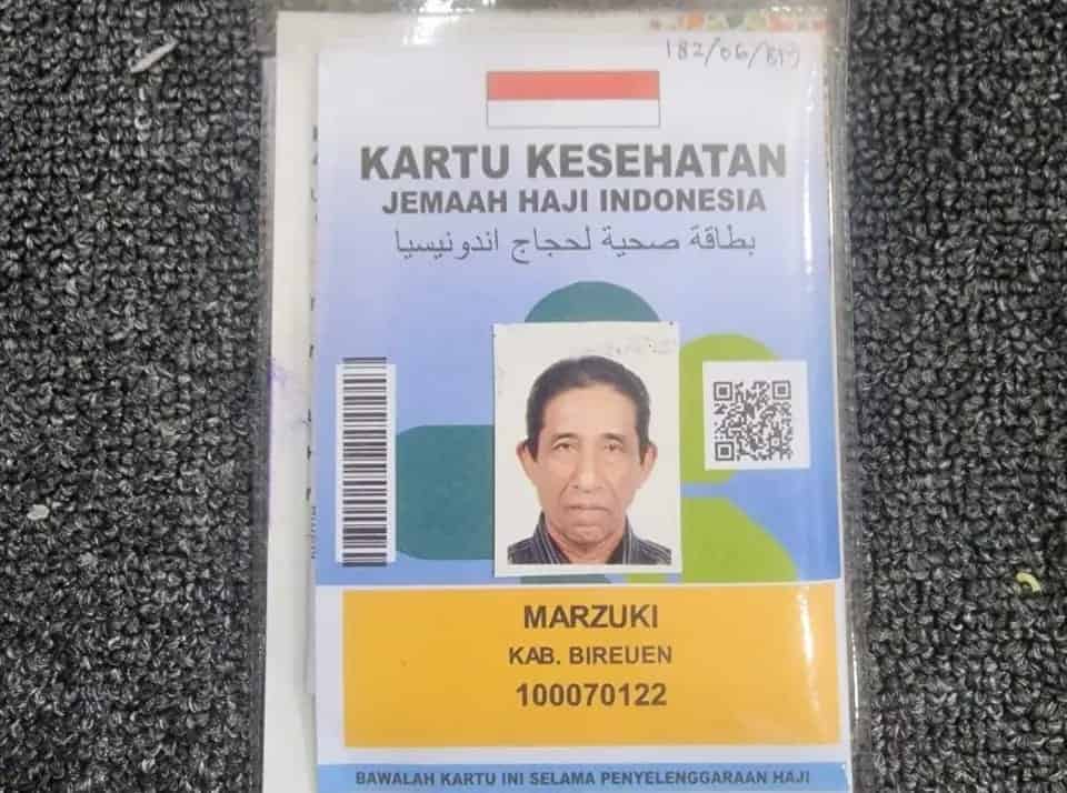 Jamaah haji Aceh kloter 6 asal Kabupaten Bireuen, Marzuki bin Husen Hanafiah (70 tahun) meninggal dunia di Mekkah, Arab Saudi, Rabu (7/6)