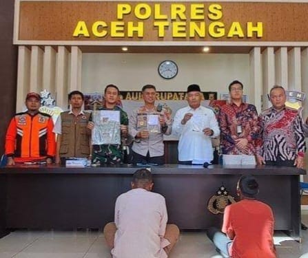 Satreskrim Polres Aceh Tengah menetapkan dua petani sebagai tersangka pembakaran lahan dan hutan