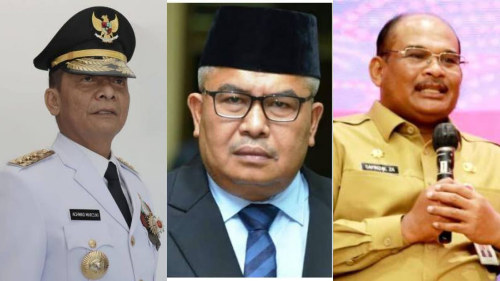 Tiga calon Pj Gubernur Aceh yakni yang diusulkan oleh Mendagri Tito Karnavian ke Presiden yakni Achmad Marzuki, Bustami Hamzah dan Safrizal ZA