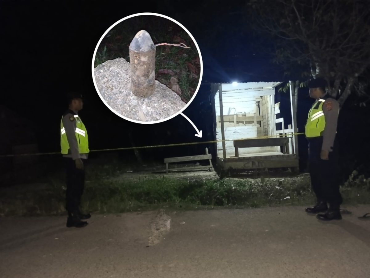 Warga Gampong Lubok Pusaka Kecamatan Langkahan, Aceh Utara, Rabu malam (5/7/2023) menemukan benda diduga bom saat menjaring ikan