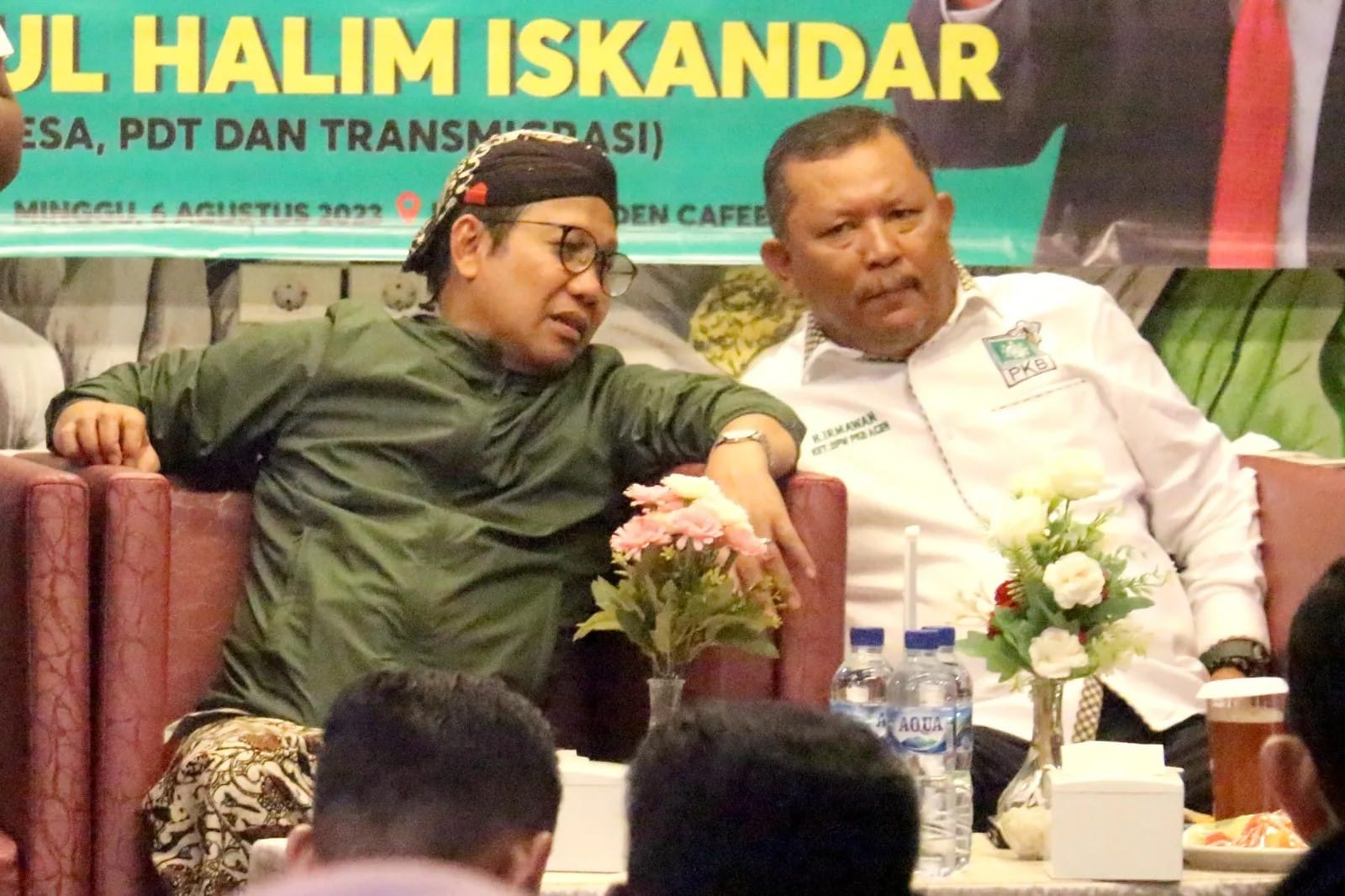 Ketua DPW PKB Aceh Irmawan bersama Wakil Ketua DPP PKB yang juga Menteri Desa, Pembangunan Daerah Tertinggal dan Transmigrasi Abdul Halim Iskandar