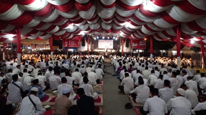 Acara Zikir, Tausiah dan Doa bersama Semarak Kemerdekaan RI ke-78 wilayah Kodam IM tahun 2023 di Lapangan Blang Padang Banda Aceh, Kamis malam (24/8)