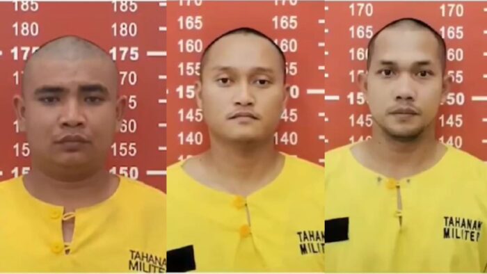 Tiga oknum prajurit TNI AD yang menganiaya hingga tewas warga Aceh Imam Masykur ditetapkan sebagai tersangka. Ketiganya Praka RM, Praka HS, dan Praka J