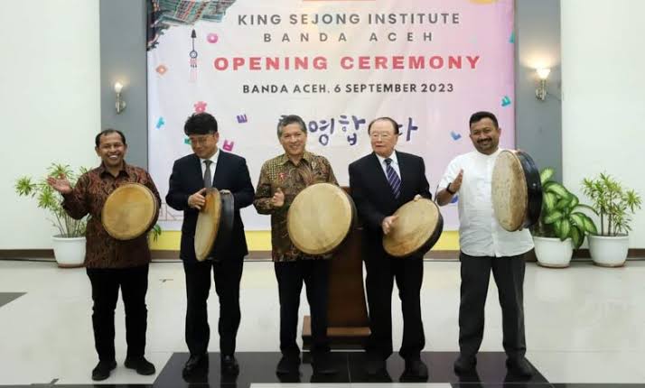 Peresmian King Sejong Institute (KSI) berlangsung di Sekolah Pascasarjana USK Banda Aceh, Rabu (6/9)