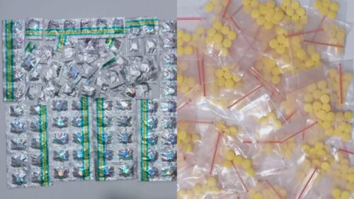 Polisi menyita 1.166 butir Tramadol dan Eximer saat mengamankan tiga penjual obat terlarang berkedok toko kosmetik di Sepatan, Tangerang (Foto: Polres Metro Tangerang Kota)