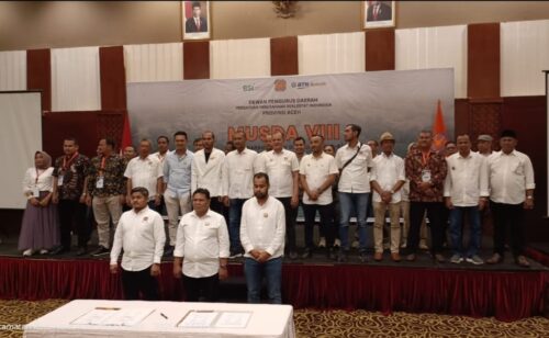 Pengurus DPD REI Aceh masa bakti 2023-2026 saat dilantik