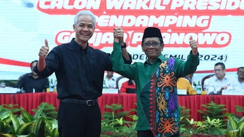 Menko Polhukam Mahfud MD resmi menjadi bakal Cawapres Ganjar Pranowo di Pilpres 2024