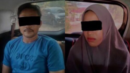 Pelaku SF dan MAU, pasangan suami istri pembuang bayi perempuan di Baitussalam Aceh Besar ditangkap (Foto: Dok. Polresta Banda Aceh)
