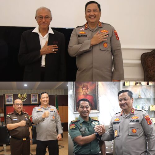 Kapolda Aceh Irjen Pol Achmad Kartiko bersilaturahmi dengan Wali Nanggroe Aceh Malik Mahmud Al Haytar, Kajati Aceh Bambang Bachtiar dan Pangdam IM Mayjen TNI Novi Helmy Prasetya, Selasa (10/10)