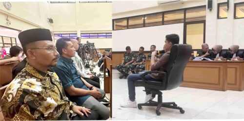 Anggota DPD RI asal Aceh H Sudirman alias Haji Uma kembali hadir dalam persidangan kasus pembunuhan Imam Masykur di Mahkamah Militer II-08 Cakung Jakarta Timur, Kamis (2/11)