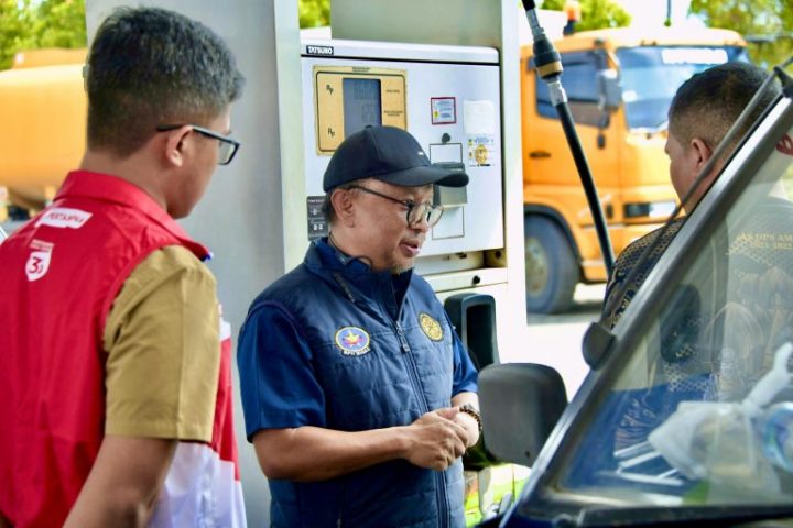 Anggota Komite BPH Migas Abdul Halim saat melakukan Sidak SPBU di Aceh Besar