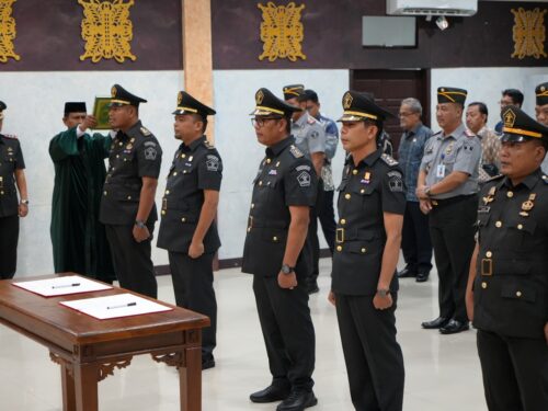 Kakanwil Kemenkumham Aceh Meurah Budiman melantik pejabat struktural, Jum'at (1/12)