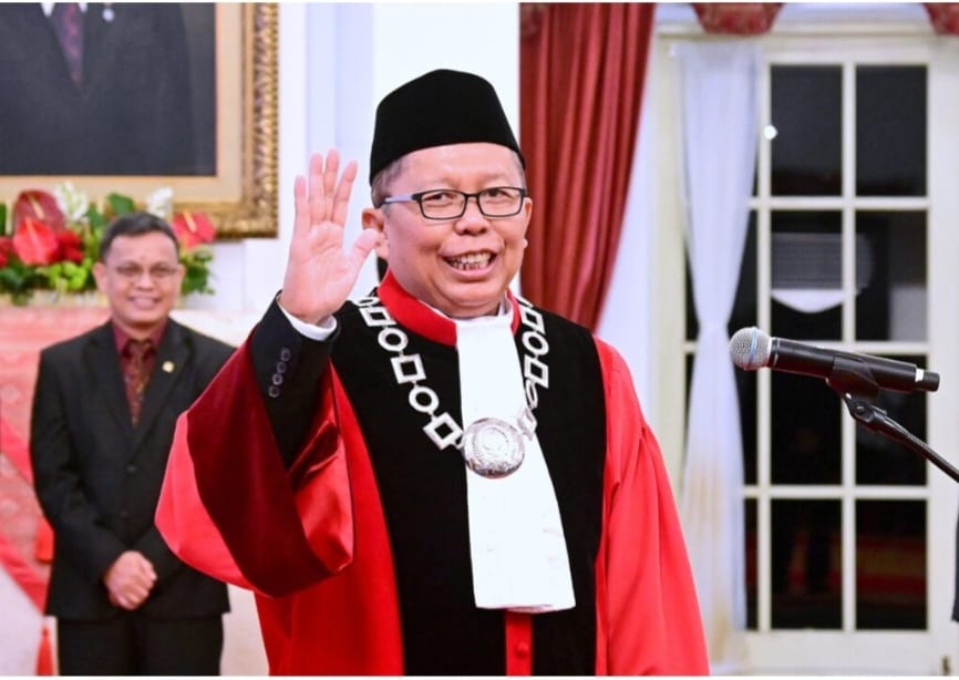 Arsul Sani resmi dilantik menjadi Hakim Mahkamah Konstitusi (MK) menggantikan Wahidudin Adams, pada Kamis (18/1) di Istana Negara, Jakarta