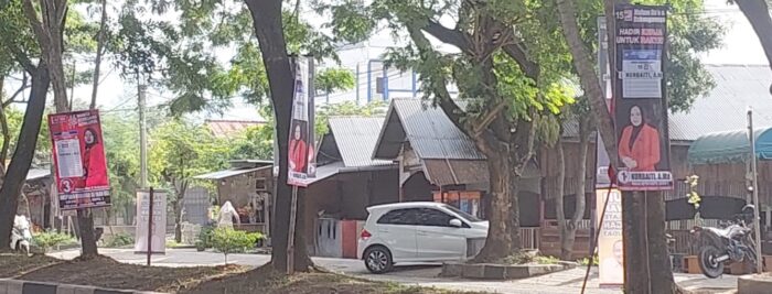 Pemasangan alat peraga kampanye Caleg dan partai politik dengan cara memaku di pohon marak terjadi di Banda Aceh saat ini di masa kampanye Pemilu 2024