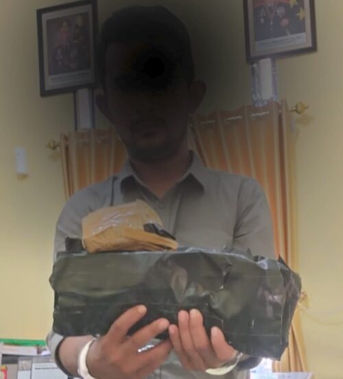 Petugas Avsec Bandara SIM Blang Bintang Aceh Besar menangkap calon penumpang pesawat yang nekat membawa sabu seberat 1,2 kg, Jum'at (12/1/2024)