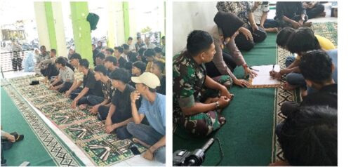 Perwakilan dari sejumlah remaja yang pernah terlibat komunitas genk motor yang diamankan Polsek Baitussalam membubarkan diri dan mendeklarasikan “Stop Kenakalan Remaja” di Meunasah Gampong Baet, Kecamatan Baitussalam, Aceh Besar, Kamis siang (1/2)