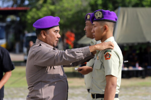 Menwa Batalyon 102 Rencong Sakti UIN Ar-Raniry menggelar upacara Sertijab Komandan dari Muhammad Putra Pratama kepada Ahmad Furqan, Rabu (7/2).