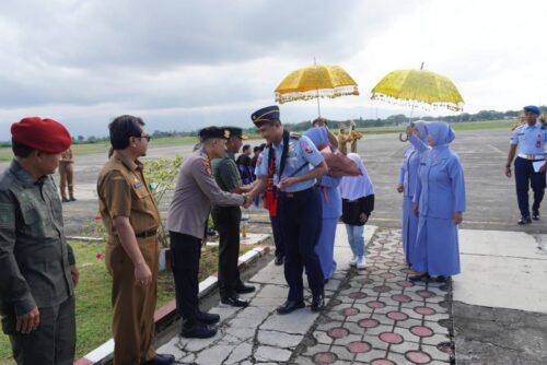Forkopimda Aceh menyambut Danlanud SIM yang baru Kolonel Pnb Hantarno Edi Sasmoyo, Selasa (20/2)