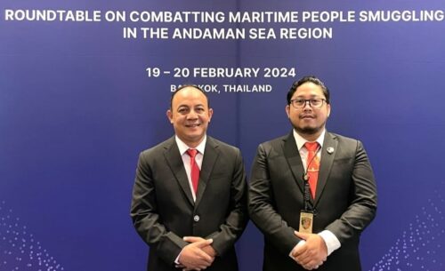 Kapolresta Banda Aceh Kombes Pol Fahmi Irwan Ramli bersama Kasat Reskrim Kompol Fadillah Aditiya Pratama menghadiri Roundtable on Combatting Maritime People Smuggling Activities in the Andaman Sea di Bangkok, 19-20 Februari 2024