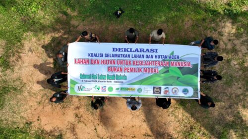 Deklarasi Koalisi Selamatkan Lahan Basah dan Hutan Aceh dalam rangka Hari Lahan Basah Sedunia, di Situs Paya Nie, Bireuen, Jum'at, 2 Februari 2024