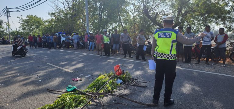 Seorang pemotor tak dikenal tewas kecelakaan di Jalan Laksamana Malahayati kawasan Gampong Lamnga, Kecamatan Mesjid Raya, Aceh Besar, Kamis sore (21/3)