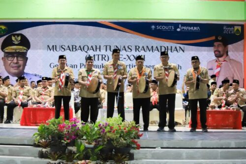Pembukaan Musabaqah Tunas Ramadan (MTR) XXIII Aceh 2024 di Taman Ratu Safiatuddin, Banda Aceh, Sabtu malam (23/3/2024)