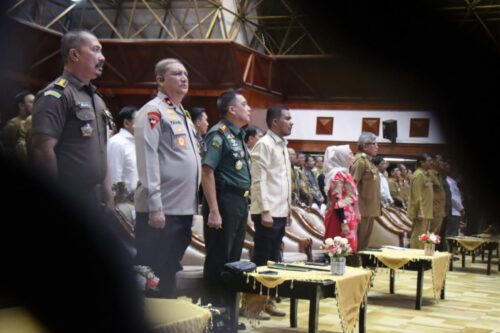 Pemerintah Aceh menggelar kegiatan Musrenbang RPJPA dan forum konsultasi publik yang berlangsung di Anjong Mon Mata Banda Aceh, Selasa (26/3/2024)