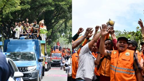 Piala Adipura 2023 dibawa pulang ke Banda Aceh dan diarak keliling Kota, Rabu (6/3/2024)