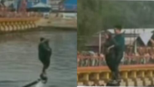 Atraksi flying board di acara Sabang Marine Festival 2024
