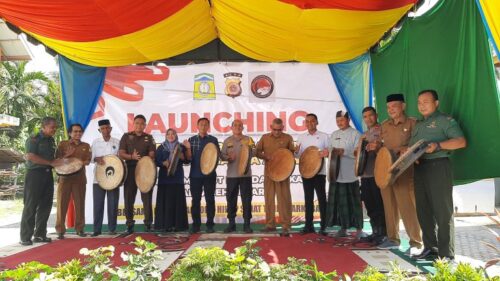 Peluncuran Kampung Bebas Narkoba di halaman Kantor Kepala Desa Gampong Lambleut Kecamatan Darul Kamal Aceh Besar, Selasa (19/3)